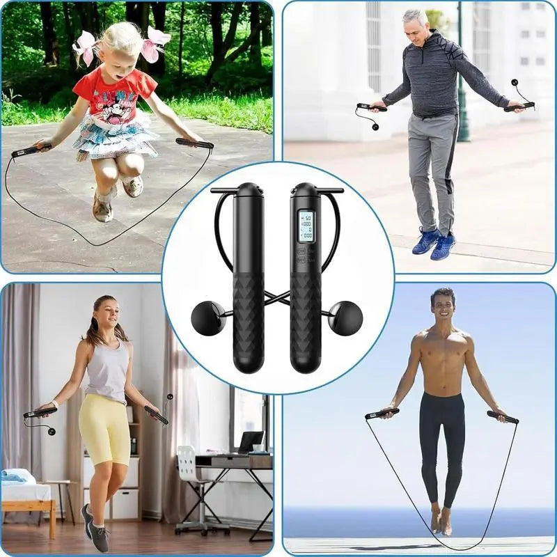 Smart Gravity Ball Jump Rope - Cordless Skipping Rope with Digital Counter and Adjustable Weight for Home and Gym Workouts, Ideal for Parent-Child Interaction, Perfect Gift for Valentine's Day and Birthdays