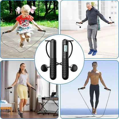 Smart Gravity Ball Jump Rope - Cordless Skipping Rope with Digital Counter and Adjustable Weight for Home and Gym Workouts, Ideal for Parent-Child Interaction, Perfect Gift for Valentine's Day and Birthdays