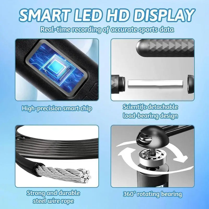 Smart Gravity Ball Jump Rope - Cordless Skipping Rope with Digital Counter and Adjustable Weight for Home and Gym Workouts, Ideal for Parent-Child Interaction, Perfect Gift for Valentine's Day and Birthdays