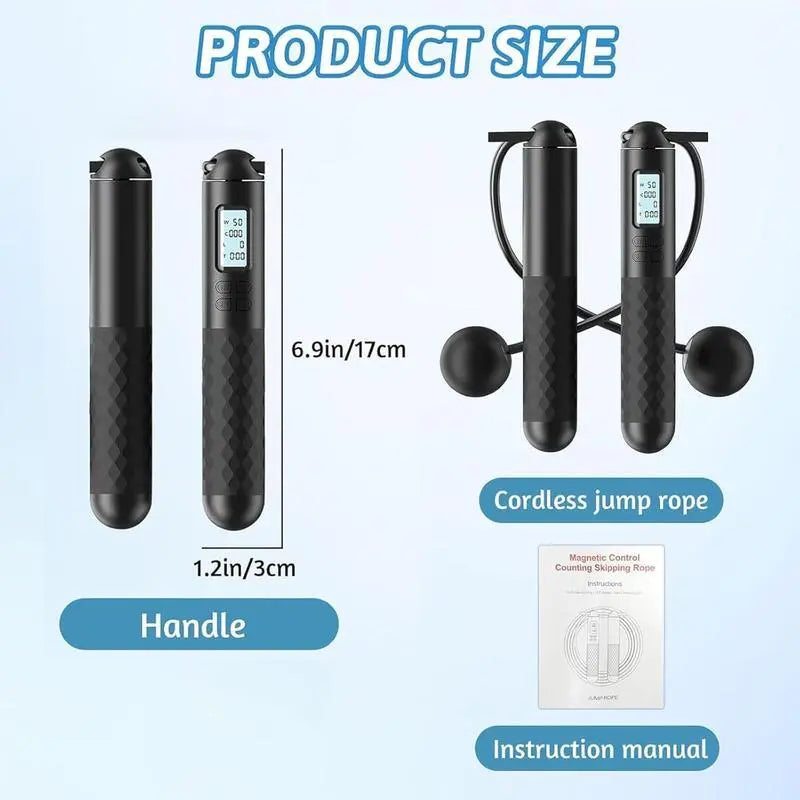 Smart Gravity Ball Jump Rope - Cordless Skipping Rope with Digital Counter and Adjustable Weight for Home and Gym Workouts, Ideal for Parent-Child Interaction, Perfect Gift for Valentine's Day and Birthdays
