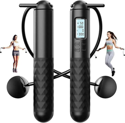 Smart Gravity Ball Jump Rope - Cordless Skipping Rope with Digital Counter and Adjustable Weight for Home and Gym Workouts, Ideal for Parent-Child Interaction, Perfect Gift for Valentine's Day and Birthdays