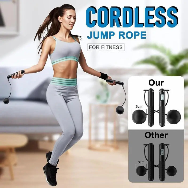 Smart Gravity Ball Jump Rope - Cordless Skipping Rope with Digital Counter and Adjustable Weight for Home and Gym Workouts, Ideal for Parent-Child Interaction, Perfect Gift for Valentine's Day and Birthdays